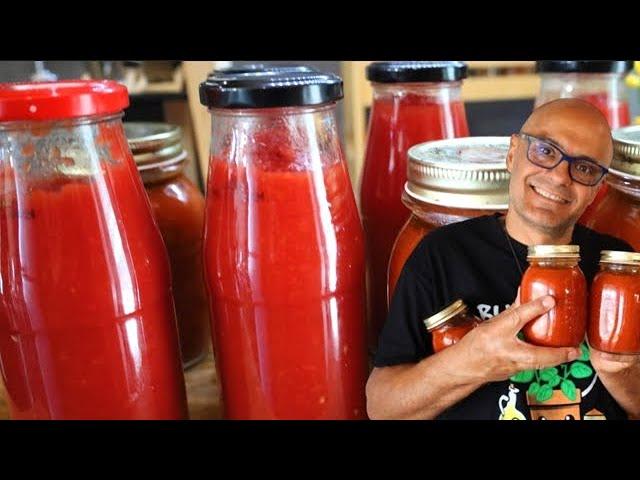 PASSATA DI POMODORO FATTA IN CASA  ricetta salsa passata di pomodoro fatta in casa