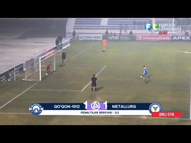 Penaltilar seriyasi I Superliga. Pley-off  QO'QON-1912 1:1 (3:2) METALLURG