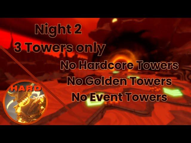 TDS Hexscape Event Night 2 SOLO 3 Towers only || Tower Defense Simulator