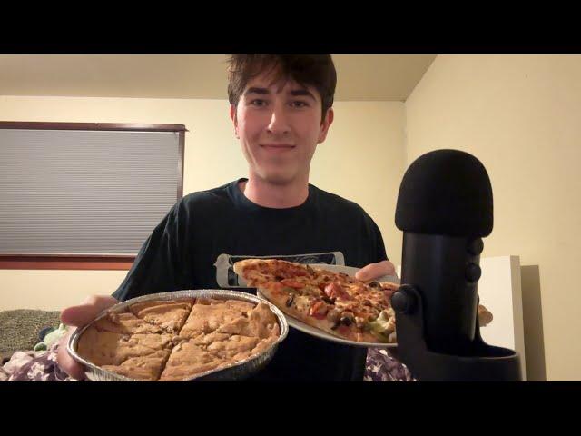 ASMR eating pizza