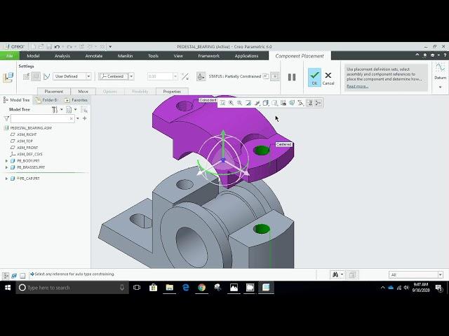 Week11 CREO 6 0 Assembly of Pedestal Bearing