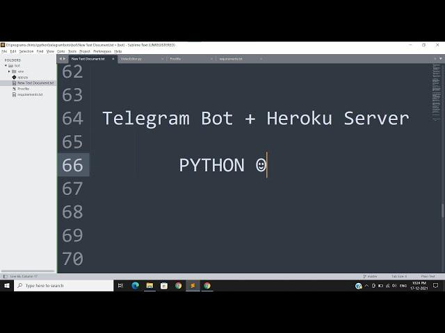 Create Telegram Bot by python & deploy on Heroku Server