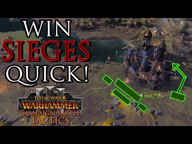 How to easily WIN Sieges QUICK! - Warhammer 3 Campaign Battle Tactics