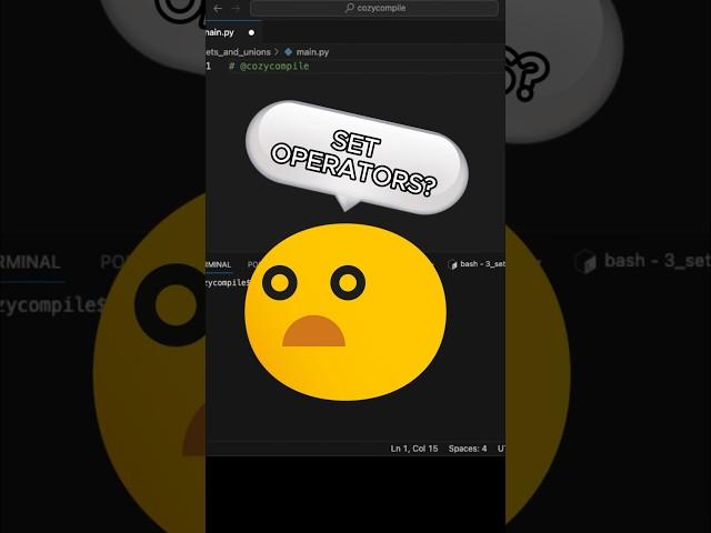 Are you using set operators in your Python code? #python #codingtips #coding