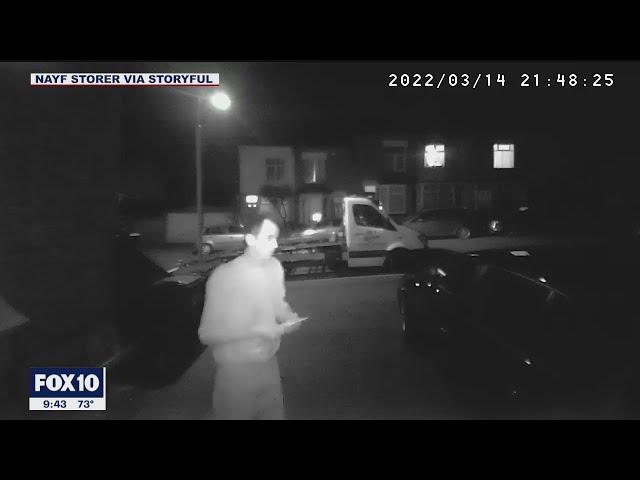 Delivery driver caught on doorbell cam eating customer’s food