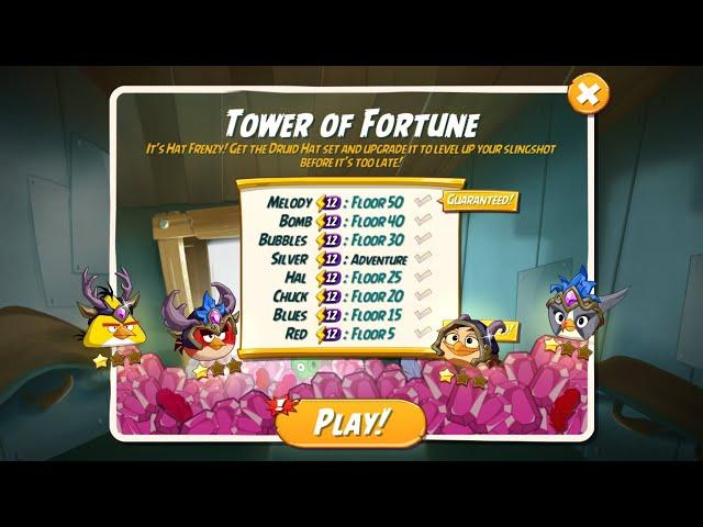 Tower of Fortune - Day 1 for Druid Hat Set - Angry Birds 2