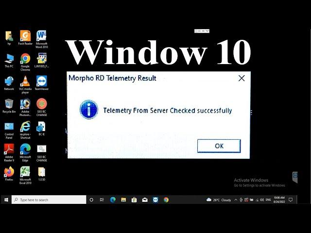 How to install Morpho Driver In Window 10 || Device Registration Failed Telemetry Check Unsuccessful