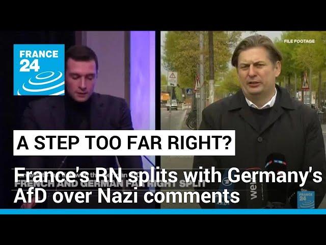 A step too far right? France's RN splits with AfD over SS comments • FRANCE 24 English