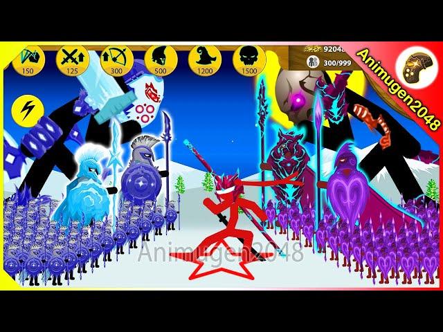 NEW SPEAROS DINO GRIFFON ICE vs SHADOWRATH VAMPIRE BOSS ZOMBIE | Stick War Legacy Mod | Animugen2048