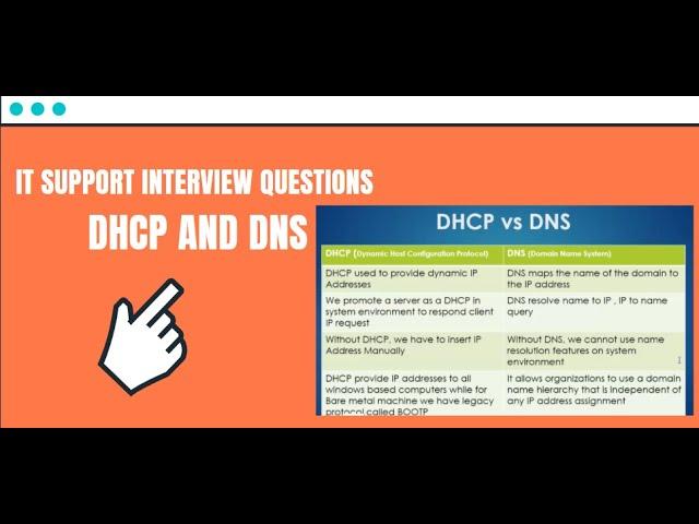 IT Support Interview Questions Video 4: DHCP and DNS