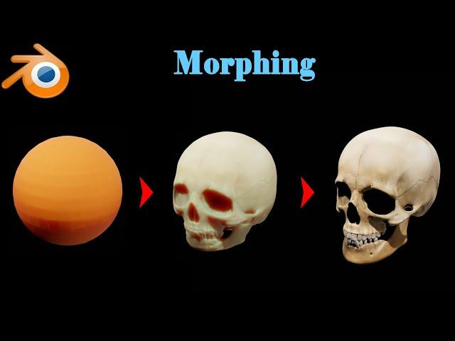 How to morphing shape and texture quickly in Blender - 176