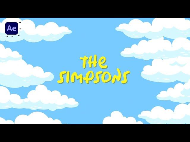 Clouds Animation Simpsons Style in After Effects Tutorials