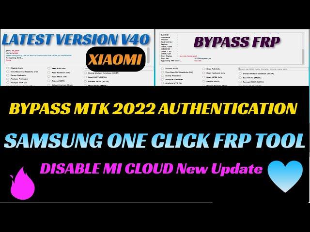 MTK Flash Format All Chipset | samsung frp tool 2022 | Mediatek auth bypass tool v40 | How it works