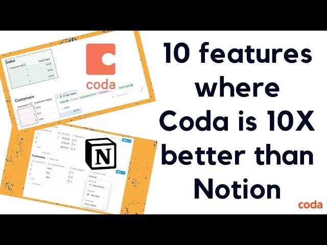 Coda vs. Notion: 10 features where Coda is 10X better than Notion in 2024