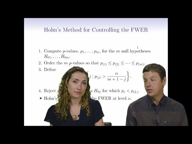 Statistical Learning: 13.4 Holm's Method for Controlling FWER