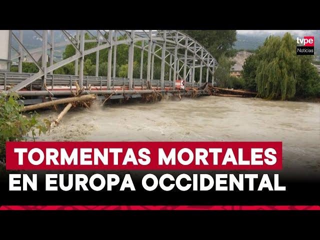 Al menos siete muertos por lluvias torrenciales en Suiza, Francia e Italia