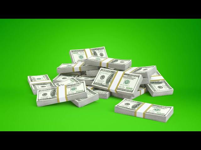 Money Falling || Green Screen Videos