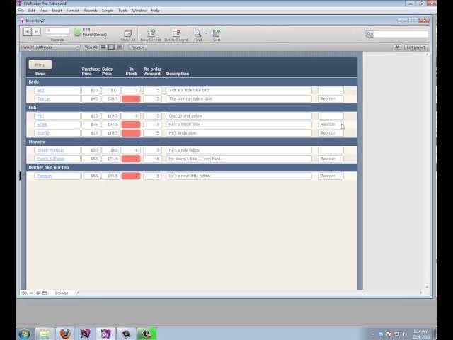 Inventory Database in Filemaker