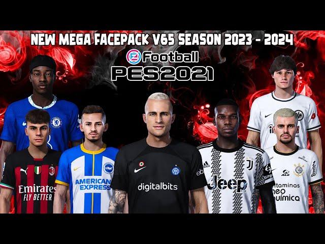 NEW MEGA FACEPACK V65 SEASON 2023 - 2024 || PES 2021 SMOKEPATCH & INFERNO || SIDER & CPK VERSION