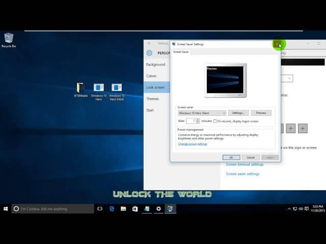 Windows customization - How to add Windows 10 video screensaver