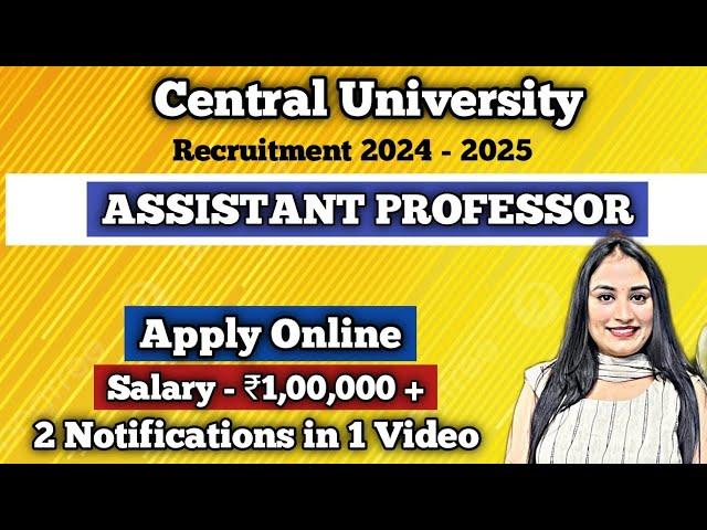 Assistant Professor Vacancy 2024 | Permanent Faculty Recruitment