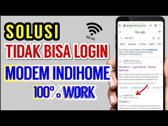 Cara Mengatasi Tidak Bisa Masuk WiFi IP Modem Indihome | TIDAK BISA akses modem indihome