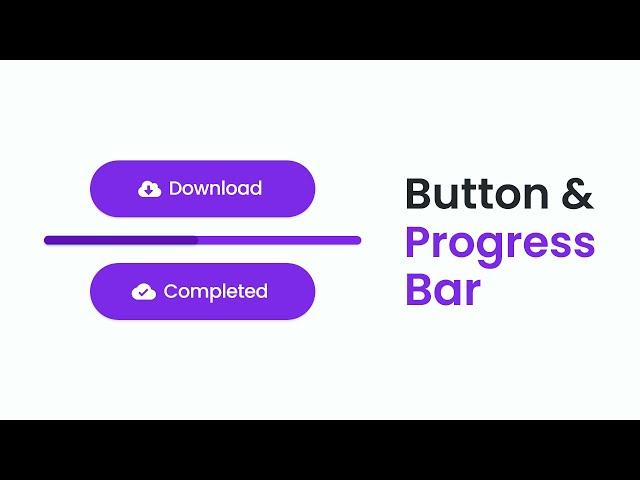 Download Button with Progress Bar in HTML CSS and JavaScript