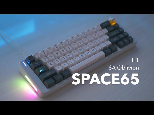 SPACE65 Custom Mechanical Keyboard Build | H1 Switches & SA Oblivion Keycaps Typing Sounds