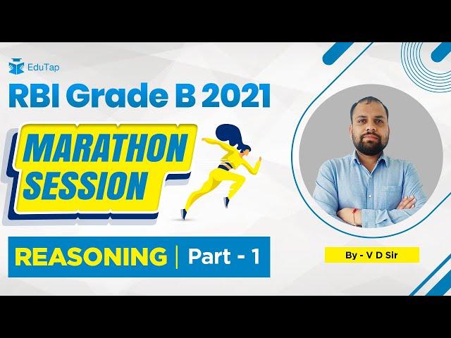 RBI GRADE B 2021 | Marathon Session for Reasoning | Part 1