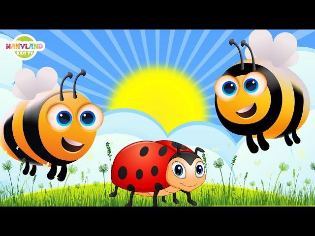 Butterfly Ladybug Bumblebee | NanyLand Nursery Rhymes & Baby song |