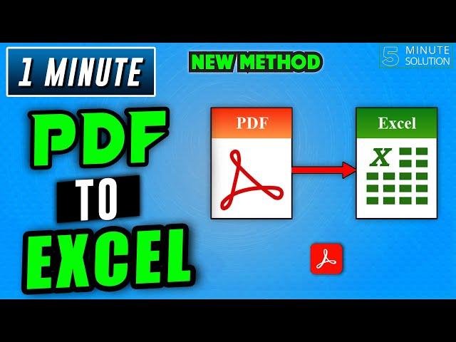 How to convert pdf to excel 2024 | Adobe acrobat Tutorial