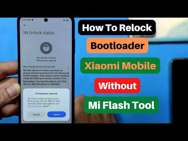 Relock Bootloader Of Xiaomi Mobile Without Mi Flash Tool اردو हिन्दी