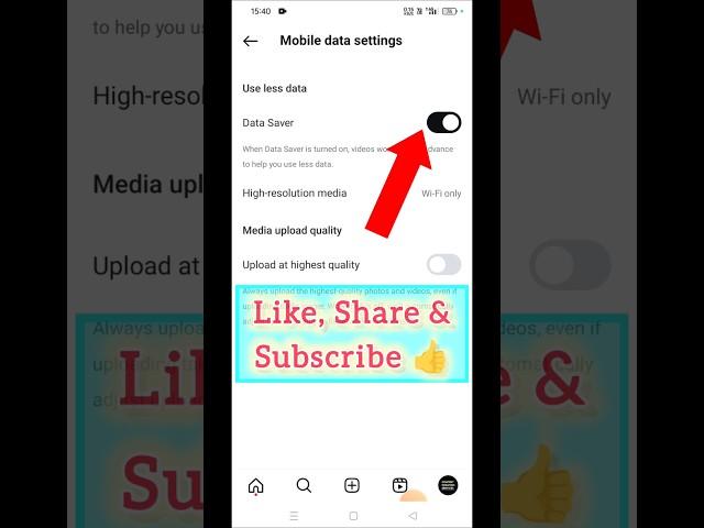 Instagram mai data saver mode ON kaise kare | How to enable data saver mode ON instagram in 2024