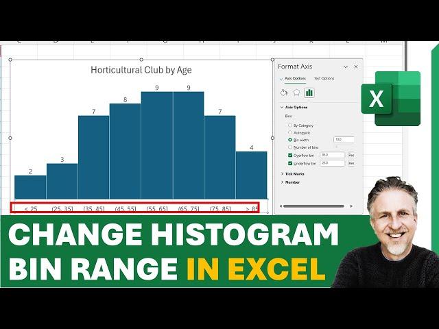 Histogram Bin Range in Excel - How to Create a Histogram Chart and Change Bin Width