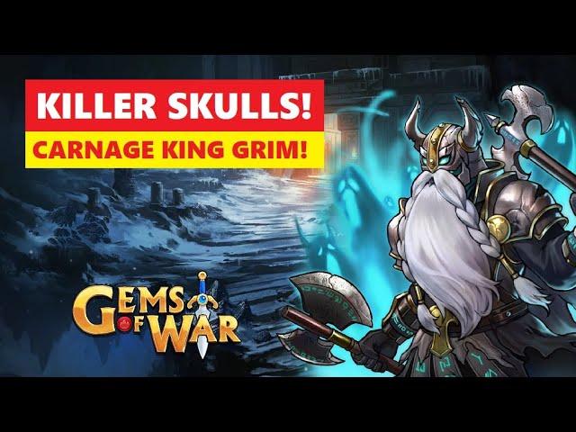 Gems of War Hunting Ghost King Grimhorn and KILLER Skulls Best Fast Team!