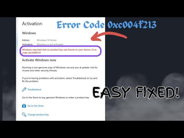 We can't activate Windows on this device as we can't connect to your organization Code 0xc004f213