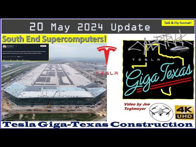 S Supercomputer Data Center! N Conduit & Trenching Progress! 20 May 2024 Giga Texas Update (07:35AM)