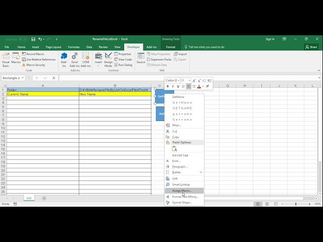 VBA Excel Rename Series Files In Folder By Excel List