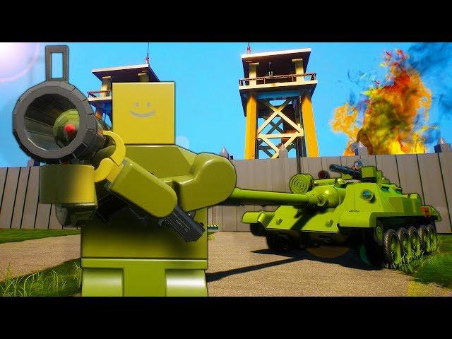 EPIC LEGO BASE & TANK BATTLE! - Brick Rigs Multiplayer Roleplay