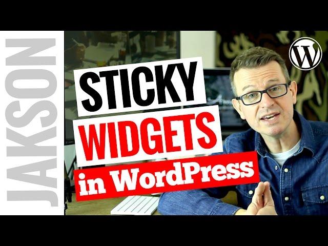 Fixed/Sticky Widget Wordpress Plugin - How to Create a "Sticky" Floating Sidebar Widget in WordPress