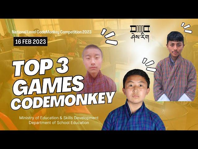 Top 3 CodeMonkey Games | Bhutan 2023