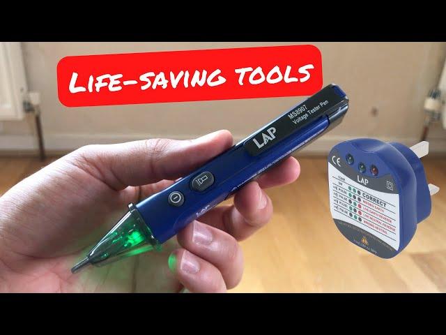 Non-contact AC voltage tester & mains socket tester - Unboxing and first use