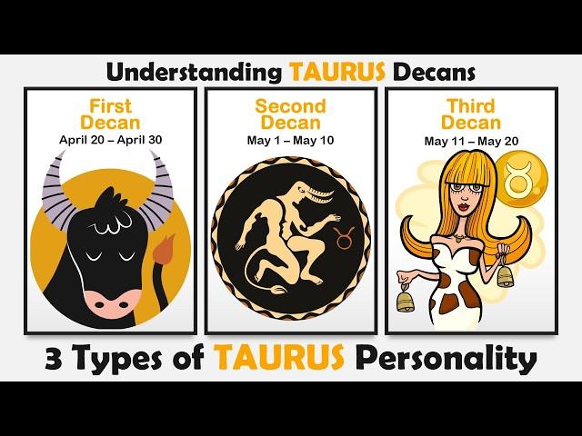 Different Types of Taurus Personality || Understanding Taurus Decans #Taurus