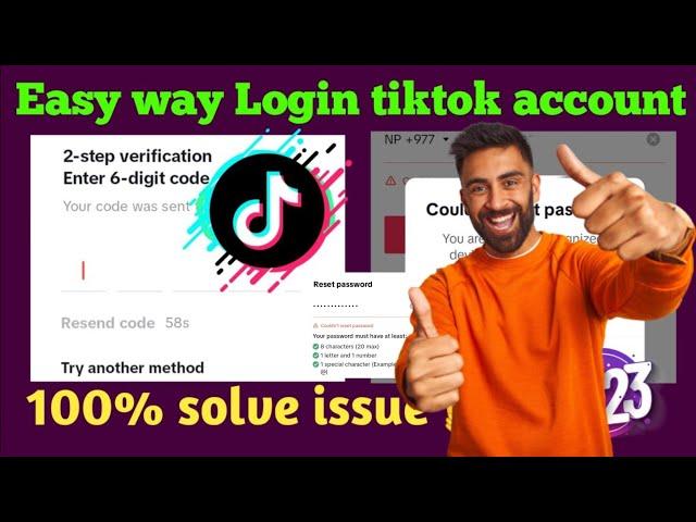 Couldn't reset password tiktok account | 2 step verification enter password | forgot email tiktok