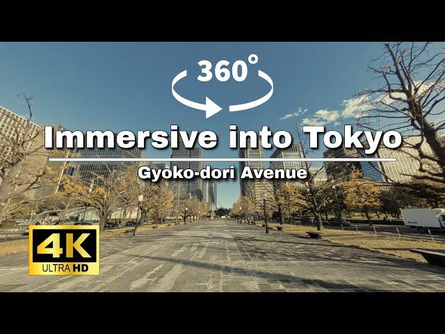 【4K・360°】Boulevard of Brilliant Tokyo Dreams on Gyoko-dori in Japan #travel #vr #immersive