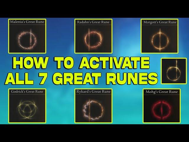 Elden Ring : How to Restore All 7 Great Runes | Activate All Boss Great Runes | Complete Guide