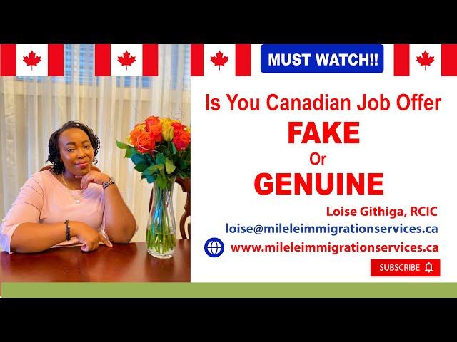 How To Know If Your (Canadian Job) Offer Is FAKE or Genuine