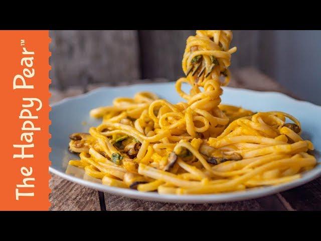 VEGAN LINGUINE IN BUTTERNUT SQUASH | SPRINGQUINE | THE HAPPY PEAR