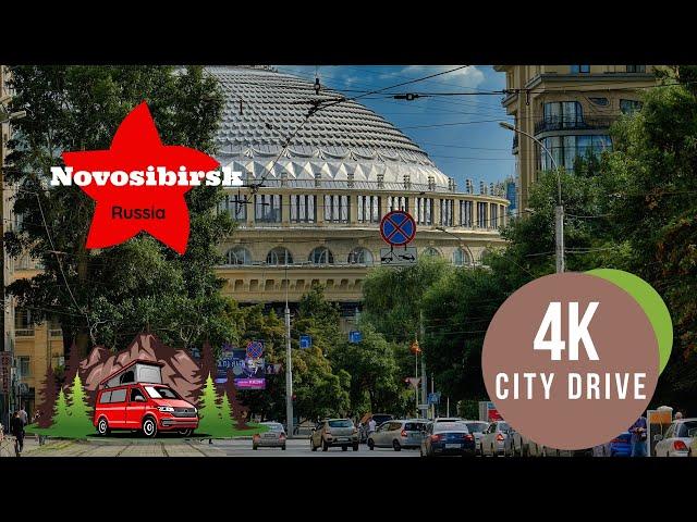 Capital of Siberia, Novosibirsk. 4k city driving