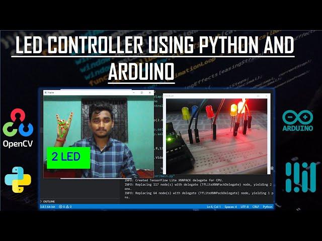 How to controll LED Using Python,Mediapipe & Arduino | OpenCV Python l KNOWLEDGE DOCTOR | Mishu Dhar